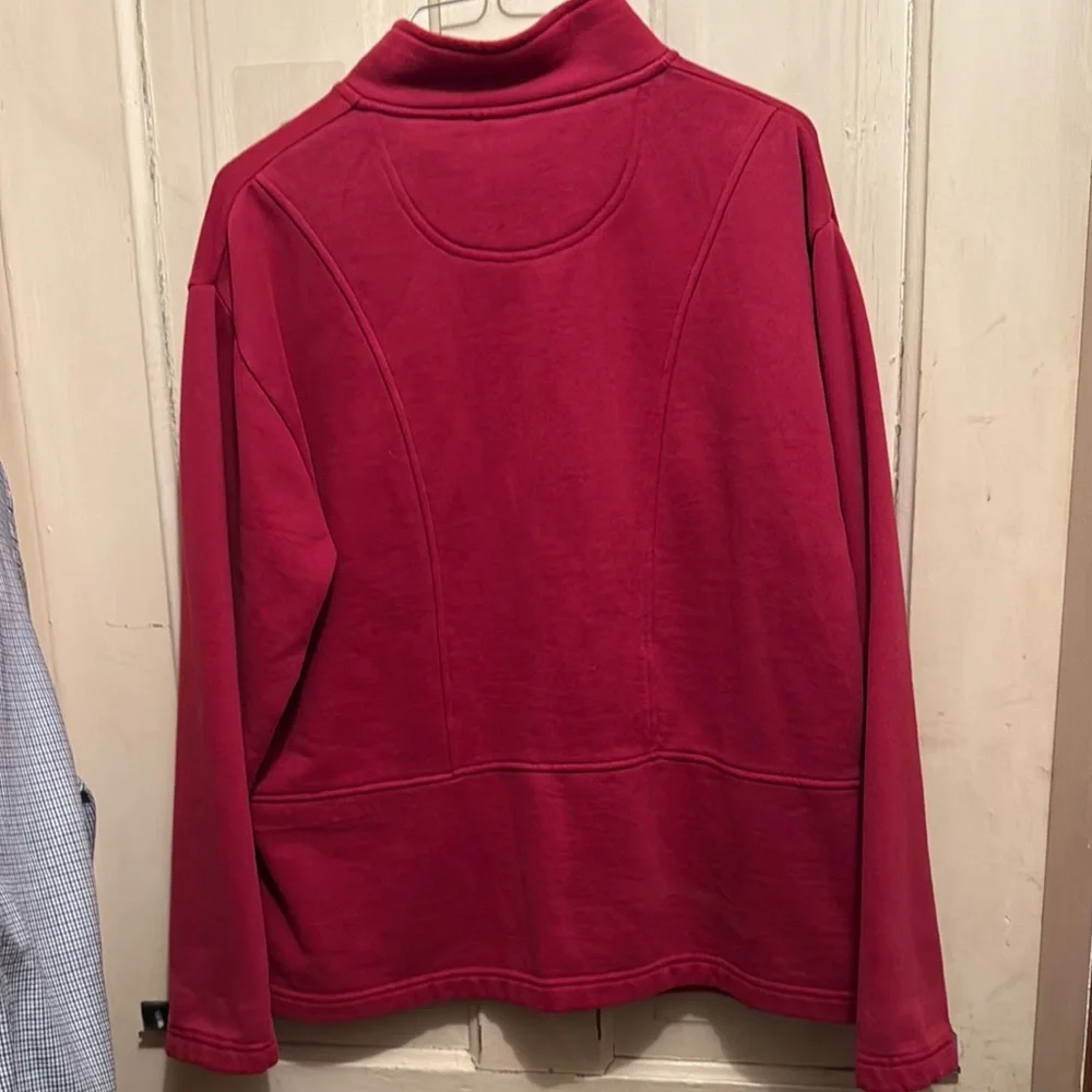 Embroidered Red Zip-Up Jacket - Picture 6 of 8